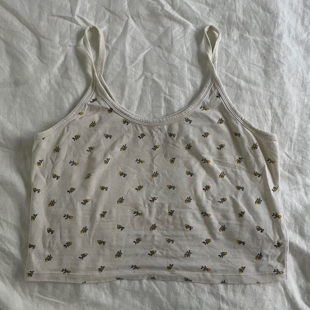 ARQ’s crop tank in yellow calico